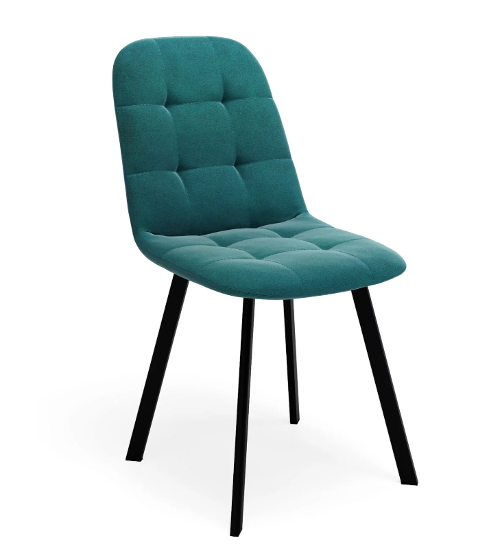 Стул "Крафт" Woodmann (черный корпус/морская волна ULTRA Atlantik (велюр))